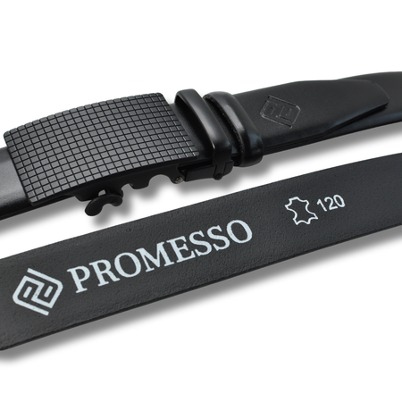 Polski pasek męski z automatycznie zapinana klamrą. CIEMNY BRĄZOWY BRC2