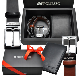 MĘSKI ZESTAW Pasek Dwustronny 2w1 i duży portfel Skóra PREZENT NA ŚWIĘTA!!! DODATKOWO WSTĄŻKA I SKARPETY