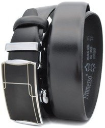 Polski pasek męski z automatycznie zapinana klamrą - CZARNY PC119