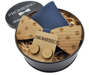 DREWNIANA MUCHA SPINKI POSZETKA BT9 ZESTAW