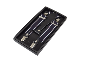 Mocne Szelki męskie 3,5 cm wykonane z gumy galanteryjnej oraz 100% skóry nr17