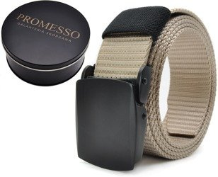 PAS MILITARNY WOJSKOWY PARCIANY METALOWA KLAMRA BEŻ 1