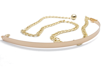 WĄSKI ZŁOTY PASEK Mirror Belt BLACHA ! do sukienek