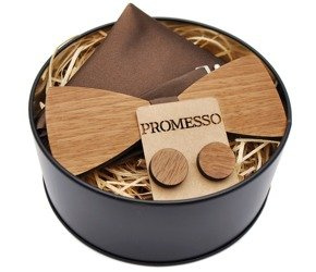 DREWNIANA MUCHA SPINKI POSZETKA BT11 ZESTAW