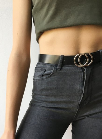 Stylowy Pasek Damski Skóra naturalna SREBRNA KLAMRA + pudełko ECO