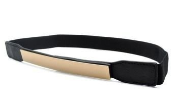 Wąski ZŁOTY pasek BLACHA klamra Mirror Belt 15x2cm