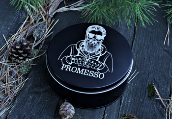 Pudełko metalowe z logo PROMESSO do pasków