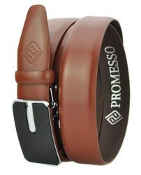 Polski pasek męski z automatycznie zapinana klamrą brąz BR69