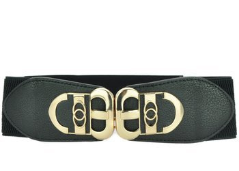 SZEROKI GUMOWY_PASEK_PAS_ OZDOBNA KLAMRA