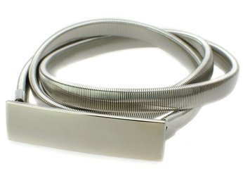 Damski pasek sprężynka SNAKE SREBRNY