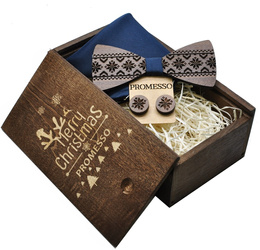 ZESTAW ŚWIĄTECZNY hand made MUCHA komplet Z DREWNA bt16