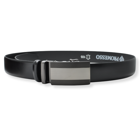 Polski pasek męski z automatycznie zapinana klamrą. CIEMNY BRĄZOWY BRC2