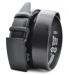 Polski pasek męski z automatycznie zapinana klamrą - CZARNY PC2071