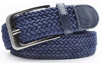 PASEK PLECIONY UNISEX DAMSKI / MĘSKI ELASTYCZNY granat