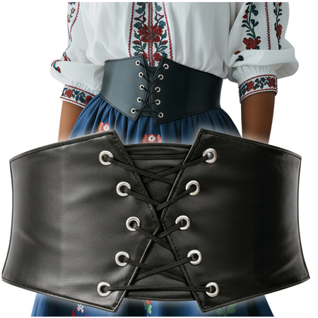 SZEROKI WIĄZANY PASEK PAS GORSET DO SUKIENEK