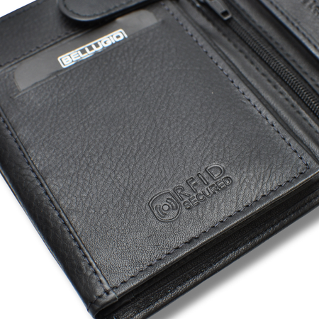 Zestaw ZE SKÓRY PASEK AUTOMAT I PORTFEL PREZENT NA ŚWIĘTA ELEGANCKIE PUDEŁKO SKARPETY 2061