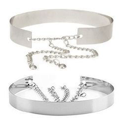 PASEK SREBRNA CAŁA BLACHA 65 cm x 3,5 cm Mirror BELT