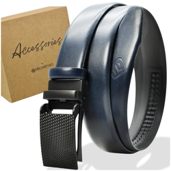 Polski pasek męski z automatycznie zapinana klamrą granatowy PG64