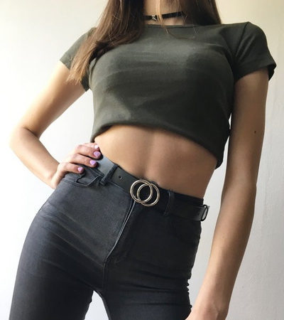 Stylowy Pasek Damski Skóra naturalna SREBRNA KLAMRA + pudełko ECO