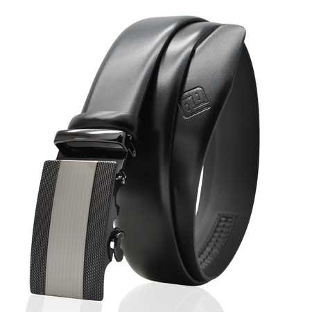 Polski pasek męski z automatycznie zapinana klamrą. CIEMNY BRĄZOWY BRC2