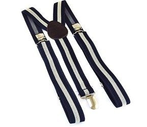 Szelki Damsko-Męskie 2,5 cm Unisex granatowe w białe pasy