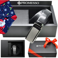 MĘSKI ZESTAW Czarny Pasek automat i portfel Skóra PREZENT ŚWIĘTA!+SKARPETY (74)