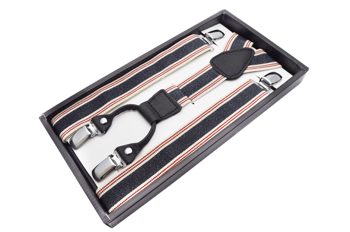 Mocne Szelki męskie 3cm wykonane z gumy galanteryjnej oraz 100% skóry NS3