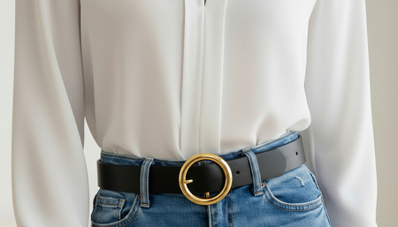 Stylowy Pasek Damski Skóra naturalna  CZARNY + pudełko ECO