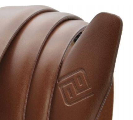 Polski pasek męski z automatycznie zapinana klamrą brąz BR64