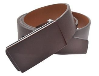 BRĄZOWY Pasek Męski Skóra BRĄZOWA KLAMRA ZAPINANA NA "BOLEC"