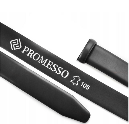 Polski pasek męski bez klmary, kolor czarny 3cm