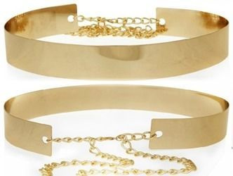 PASEK ZŁOTA CAŁA BLACHA 65 cm x 3,5 cm Mirror BELT