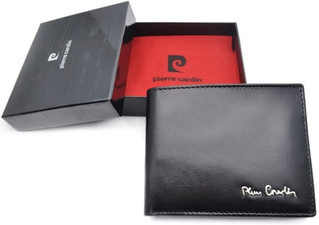 Skórzany portfel męski Pierre Cardin czarny YS520.1 8824